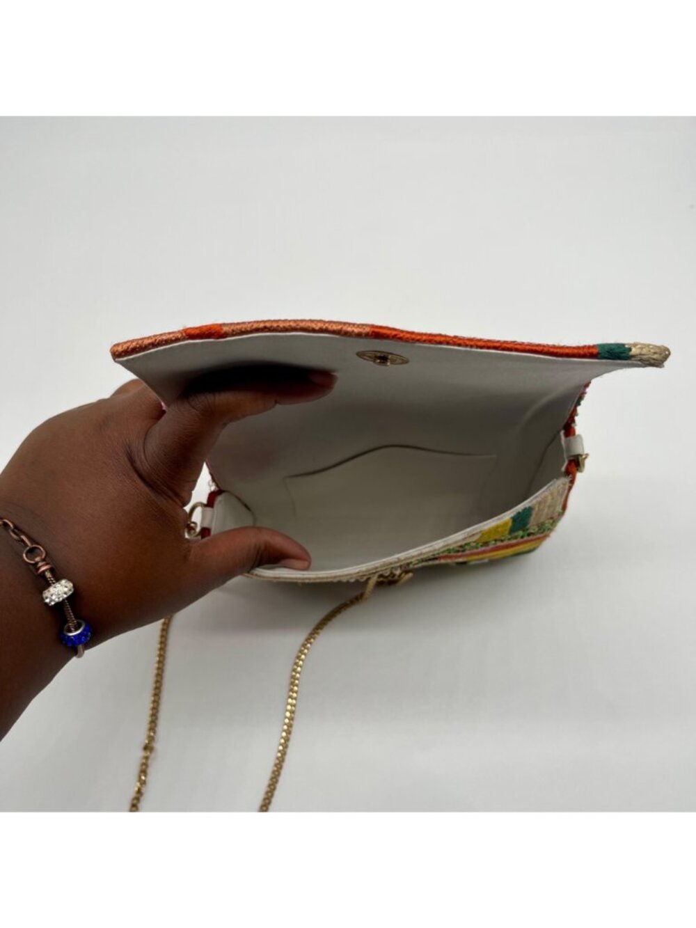 MMs Brands Beaded Flip-Over Clutch Purse - Picture 10 of 10